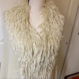 Fur Knit Pullover Shawl Poncho Boho Vintage